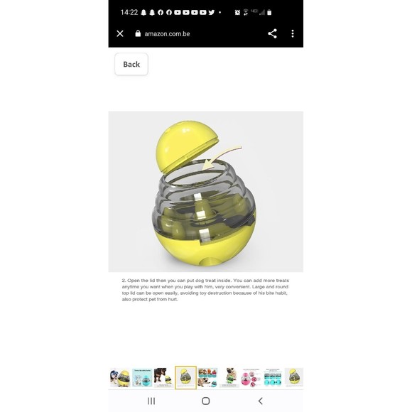 Automatic Pet Feeder Dog Cat Food Dispenser Tumbler Bowl Interactive Ball Toy - Picture 13 of 15